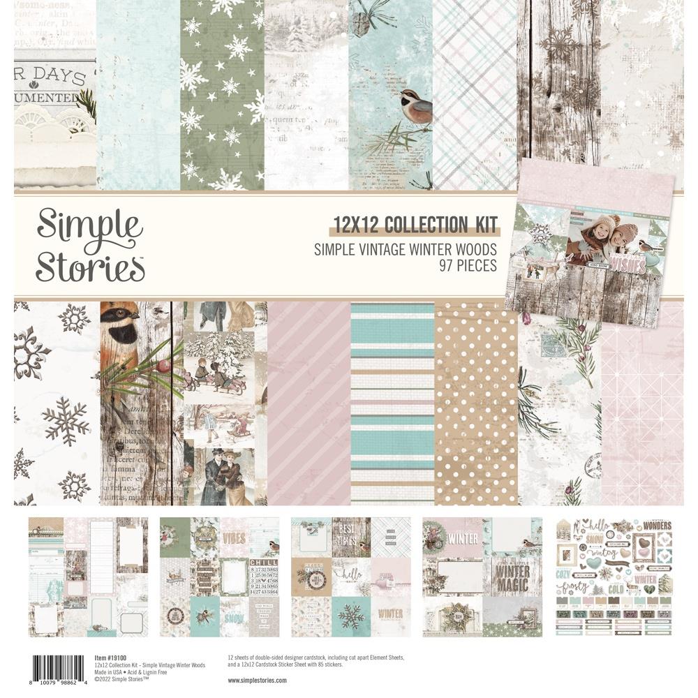Simple Stories  12x12 Paper [Collection] - Simple Vintage Winter Woods