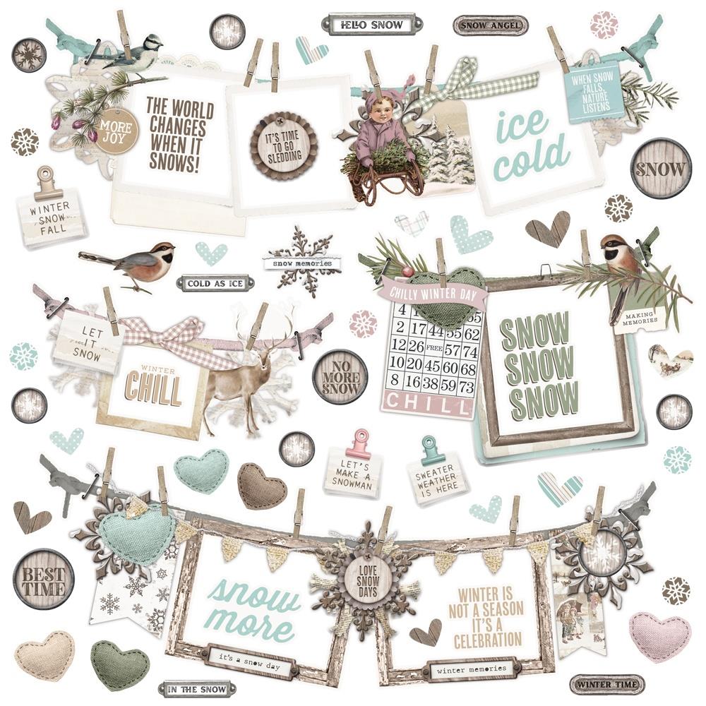 Simple Stories Stickers - [Collection] - Simple Vintage Winter Woods