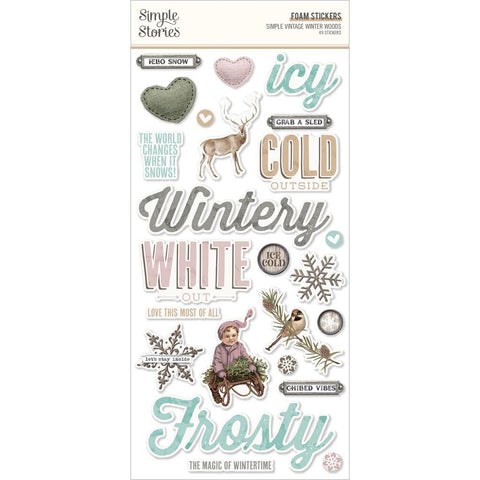 Simple Stories Foam Stickers [Collections] - Simple Vintage Winter Woods