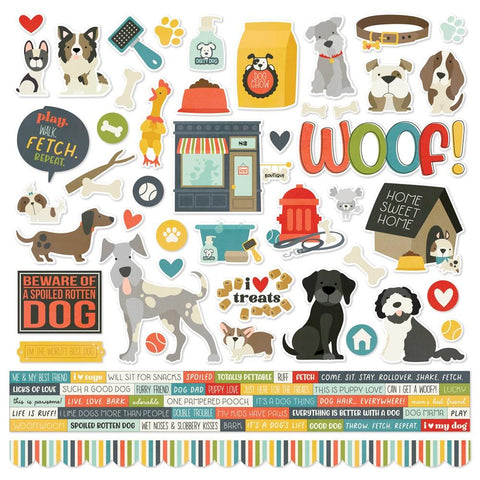Simple Stories 12x12  Cardstock  Stickers  [Collection] - Pet Shoppe Dog