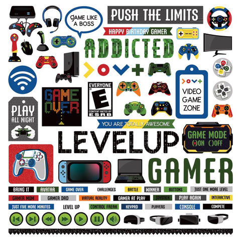Photoplay 12x12 Stickers [Collection] - Gamer
