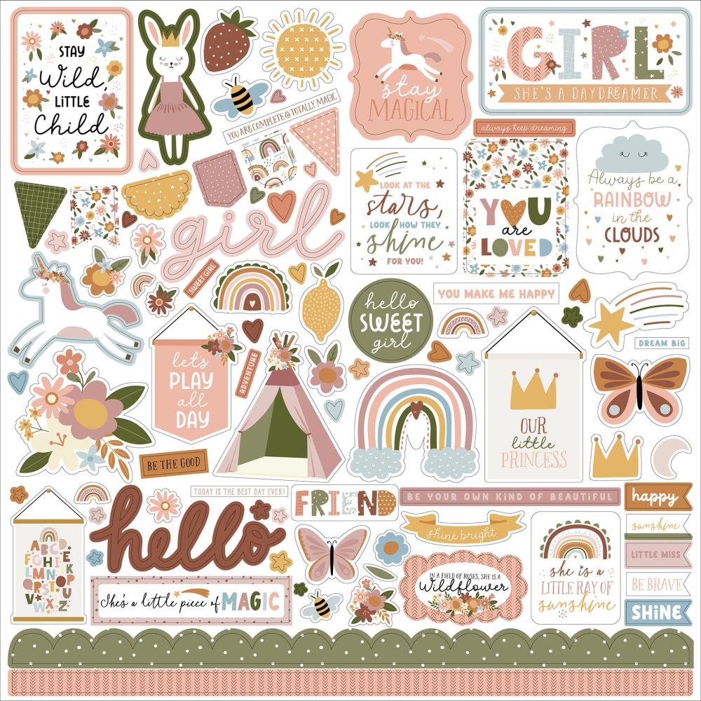 Echo Park 12x12  Stickers  [Collection] -  Dream Big Little Girl