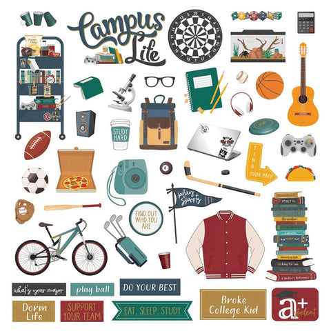 Echo Park 12x12  Stickers  [Collection] -  Campus Life Boy