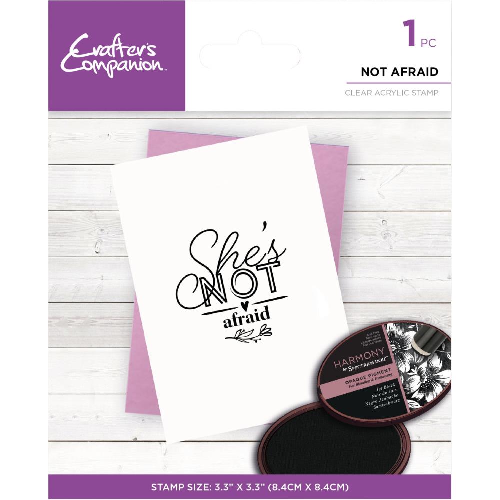 Crafters Companion Clear Stamp - Not Afraid