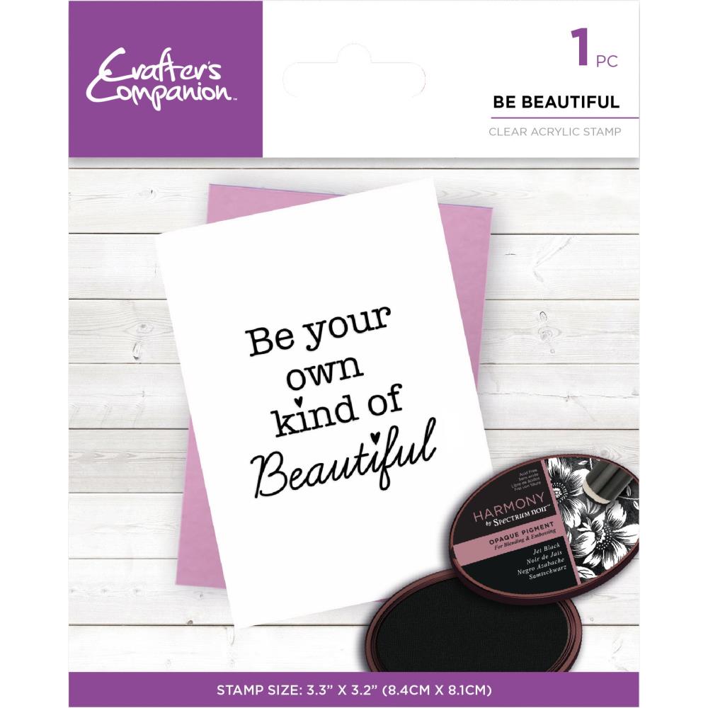 Crafters Companion Clear Stamp - Be Beautiful