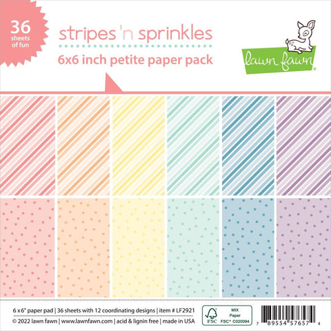Lawn Fawn 6x6 Paper [Collection] - Stripes 'n Sprinkles