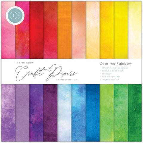 Craft Consortium 12x12 Paper Pad - Over The Rainbow