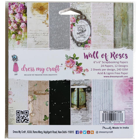 Dress My Craft 6x6 Paper [Collection] - Wall of Roses