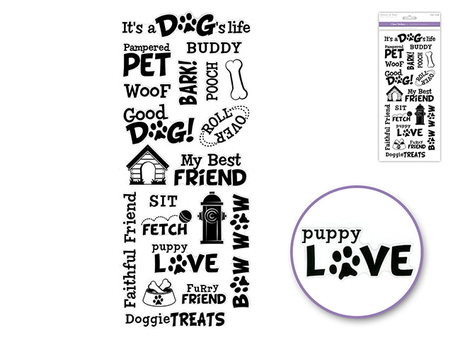 Forever In Time Clear Stickers - It's A Dog's Life