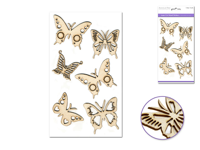 Forever In Time Wood Veneer - Butterflies