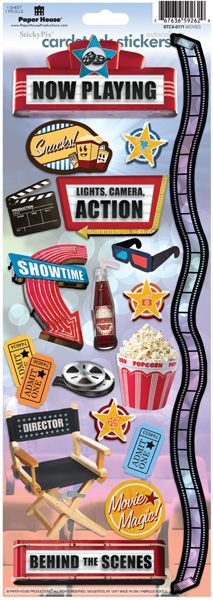 Paper House Cardstock Stickers - Movies
