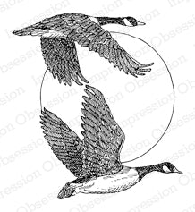 Impression Obsession Rubber Stamps - Flying Geese