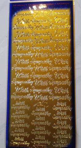 Ecstasy Crafts Inc. - Peel-off Stickers - With Sympathy Gold