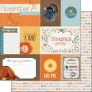 Scrapbook Customs 12x12 Paper -Cut Apart - Thanksgiving Journal