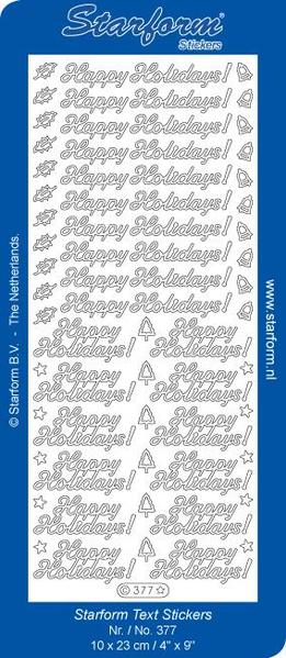 Ecstasy Crafts Inc. - Peel-off Stickers - Happy Holidays Silver