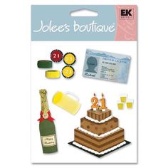 EK Success Jolee's Boutique - Dimensional Stickers - 21st Birthday