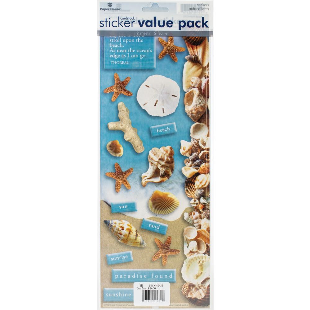 Paper House Value Cardstock Stickers - Beach