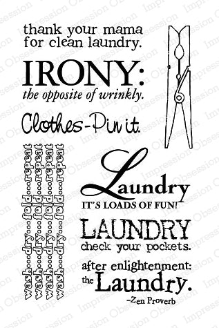 Impression Obsession Clear Stamps - Clean Laundry