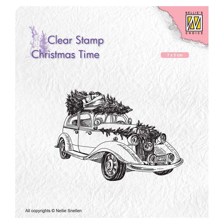 Ecstasy [Nellie's Choice] Clear stamp - Christmas Tree Transport