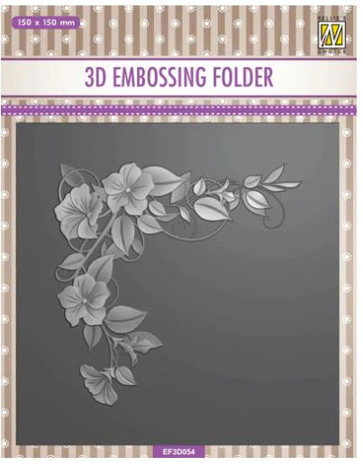 Ecstasy [Nellie's Choice] 3D Embossing Folder - Flower Corner 1