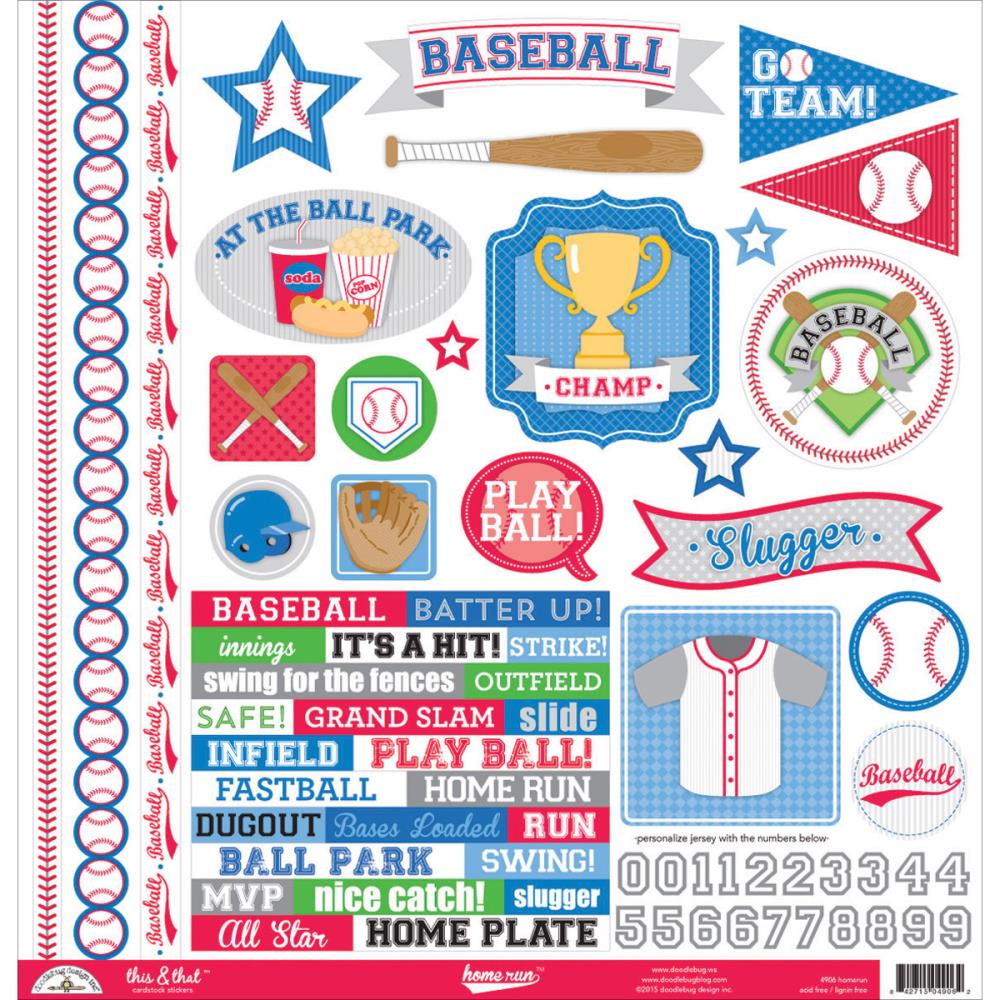 Doodlebug this & that Cardstock Stickers [Collection] - Home Run