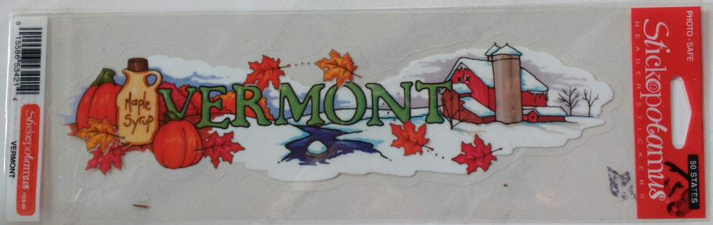 Stickopotamus  Header Stickers - Vermont