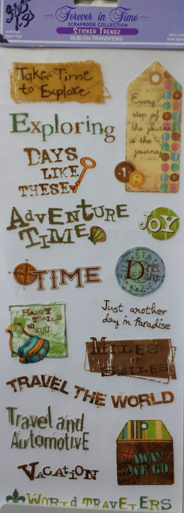 Forever In Time  Stickers Rub-on Transfers - Travel