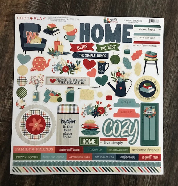 Photo Play 12x12 Stickers [Collection] - Heart & Home