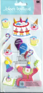 EK Success Jolee's Boutique - Dimensional Stickers - Clown Birthday