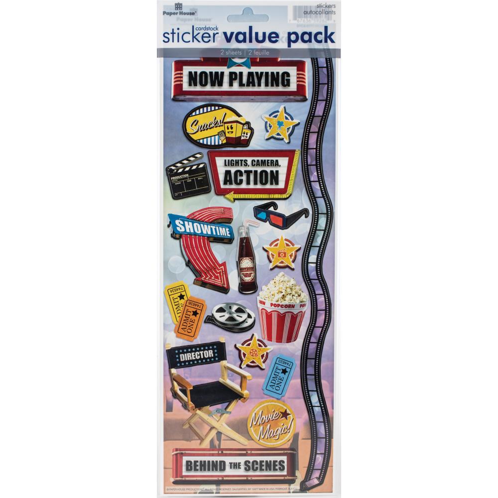 Paper House Value Cardstock Stickers - Movie & Carnival