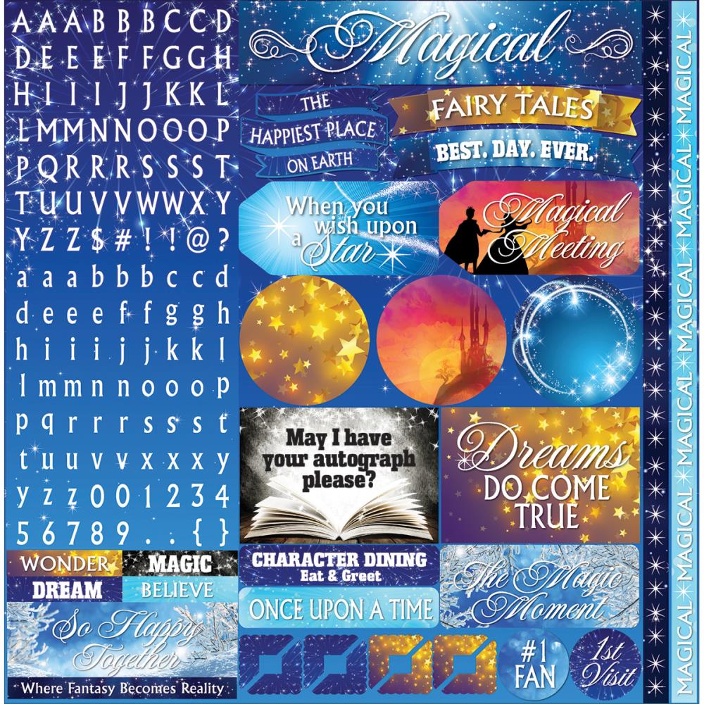 Reminisce 12x12 Cardstock Stickers - Magical Too
