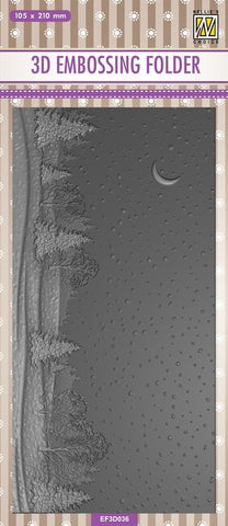 Ecstasy [Nellie's Choice] 3D Embossing Folder - Snowy Landscape