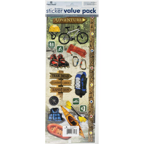 Paper House Value Cardstock Stickers - Outdoors/Camping