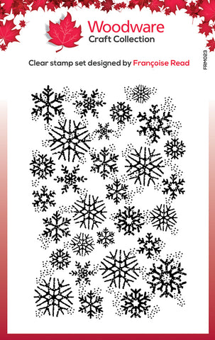 Woodware Stamps - Snowflake Flurry