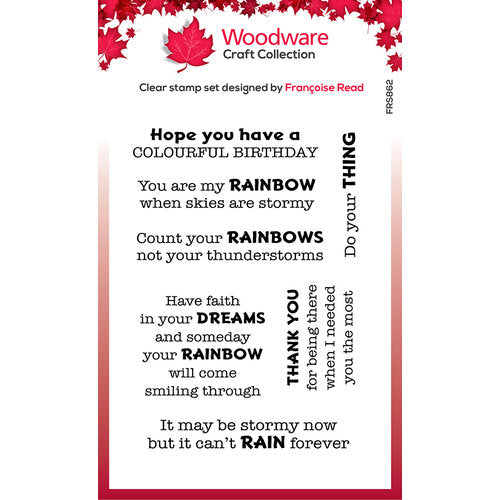 Woodware Stamps - Colourful Greetings