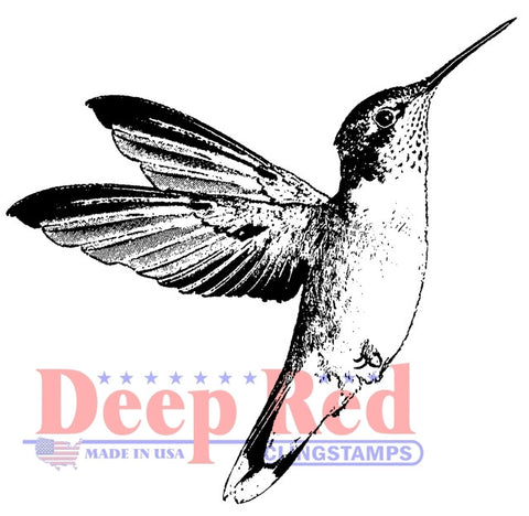 Deep Red Stamp - Hummingbird