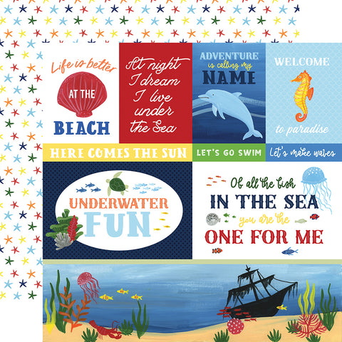 Echo Park 12x12 Paper  [Collection] - Under Sea Adventures - Multi Journaling Cards