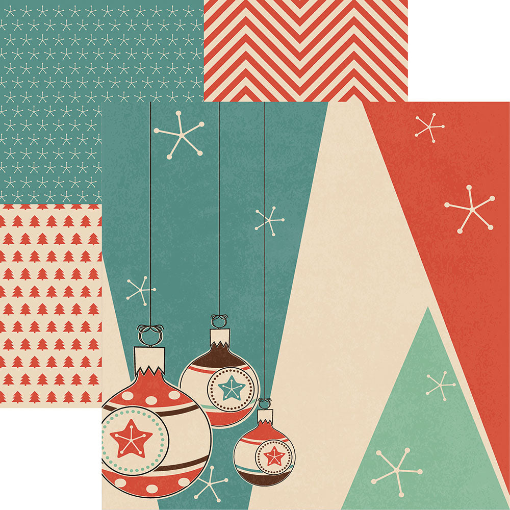Reminisce 12x12  Paper  [Collection] - Vintage Christmas - Ornaments