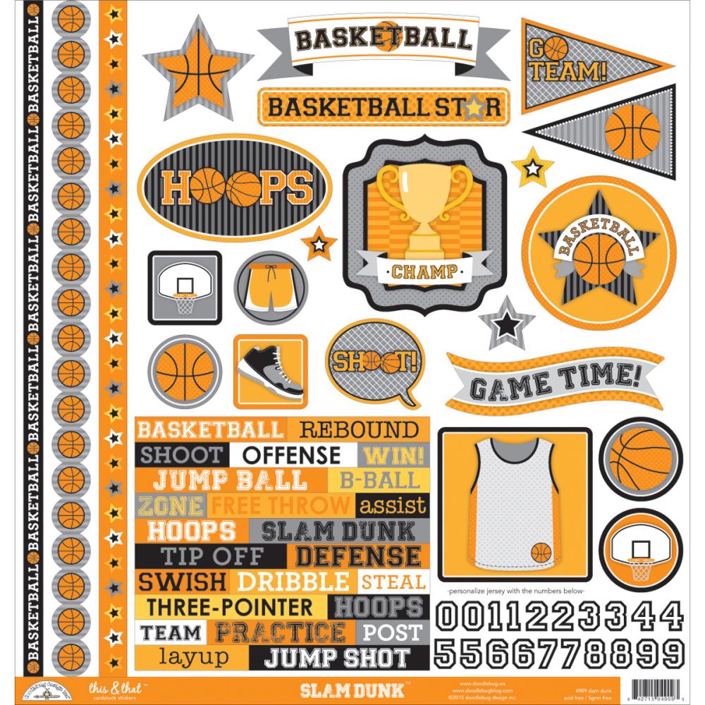 Doodlebug this & that Cardstock Stickers [Collection] - SLAM DUNK