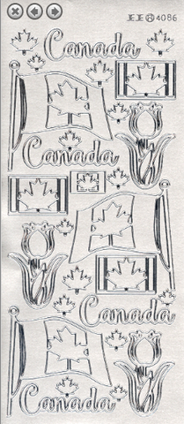 Ecstasy Crafts Inc. - Peel-off Stickers - Canada 150 - Silver