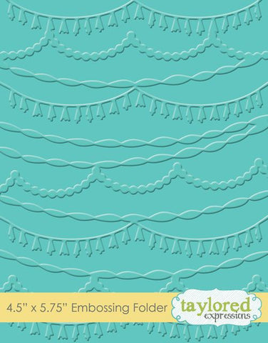 Taylored Expressions Embossing Folder - Streamers