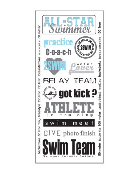 Creative Imaginations Stickers - All Star Swimmer