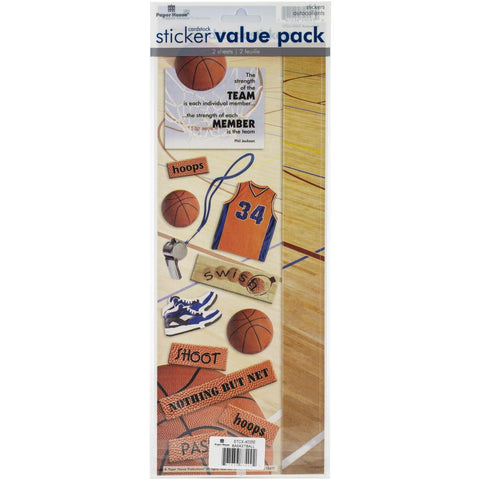 Paper House Value Cardstock Stickers - Basketball