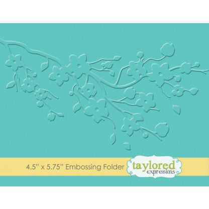Taylored Expressions Embossing Folder - Cherry Blossom
