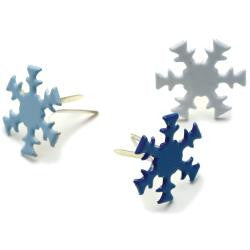 Creative Expression Brads - White, Dark Blue and Light Blue Snowflakes