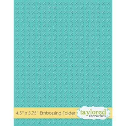 Taylored Expressions Embossing Folder - Cross Stitch