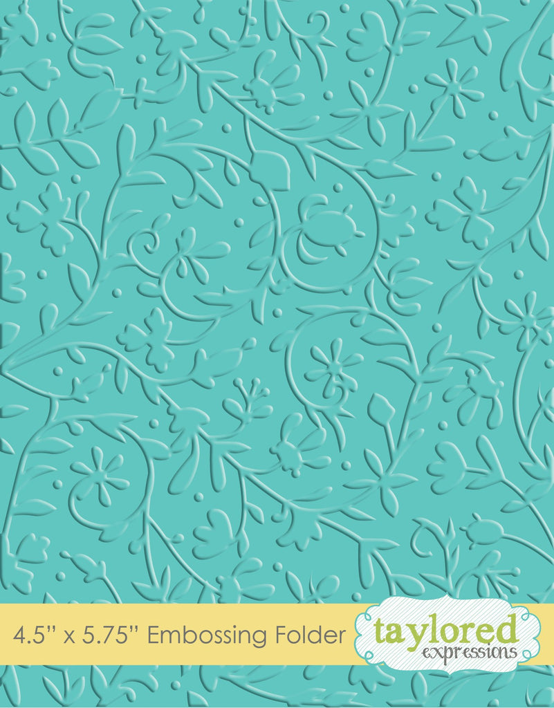 Taylored Expressions Embossing Folder - Floral Vine