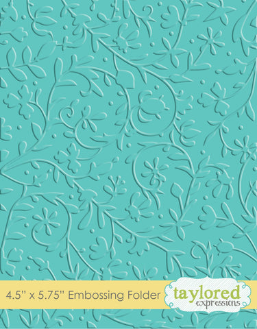 Taylored Expressions Embossing Folder - Floral Vine