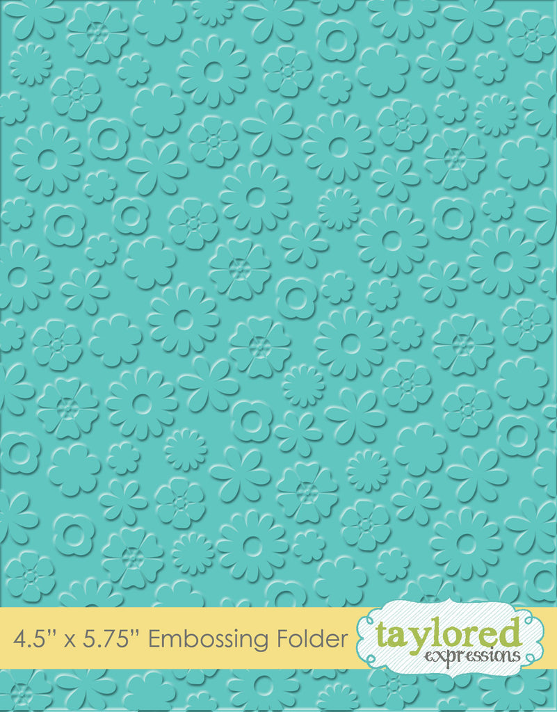 Taylored Expressions Embossing Folder - Flower Power