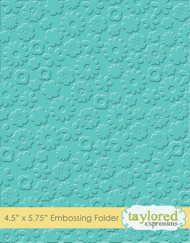 Taylored Expressions Embossing Folder - Flower Power